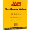 JAM Paper 80 lb. Cardstock Paper, 8.5" x 11", Sunflower Yellow, 250 Sheets/Ream (16729203B)