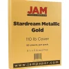 JAM Paper 110 lb. Cardstock Paper, 8.5" x 11", Gold Stardream, 50 Sheets/Pack (173SD8511GO285)