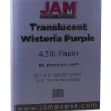 JAM Paper 43 lb. Cardstock Paper, 8.5" x 11", Wisteria Purple, 50 Sheets/Pack (1592216)