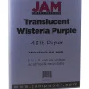 JAM Paper 43 lb. Cardstock Paper, 8.5" x 11", Wisteria Purple, 250 Sheets/Ream (1592216B)