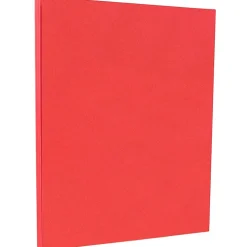 JAM Paper 65 lb. Cardstock Paper, 8.5" x 11", Red, 50 Sheets/Pack (101378)