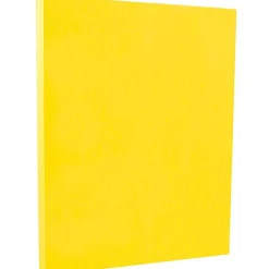 JAM Paper 65 lb. Cardstock Paper, 8.5" x 11", Yellow, 50 Sheets/Pack (104018)