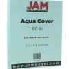 JAM Paper 80 lb. Cardstock Paper, 8.5" x 11", Aqua Blue, 250 Sheets/Ream (1524370B)