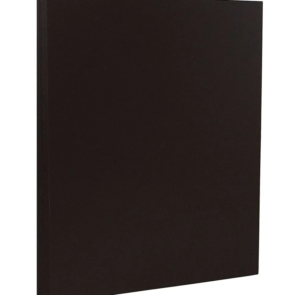 JAM Paper 28 lb. Colored Paper, 8.5" x 11", Black, 50 Sheets/Pack (64429571)