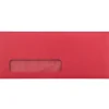 JAM Paper #10 Window Envelope, 4 1/8" x 9 1/2", Red, 50/Pack (1531052I)