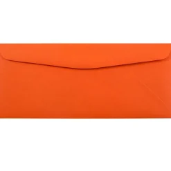 JAM Paper #10 Window Envelope, 4 1/8" x 9 1/2", Orange, 50/Pack (5156477I)