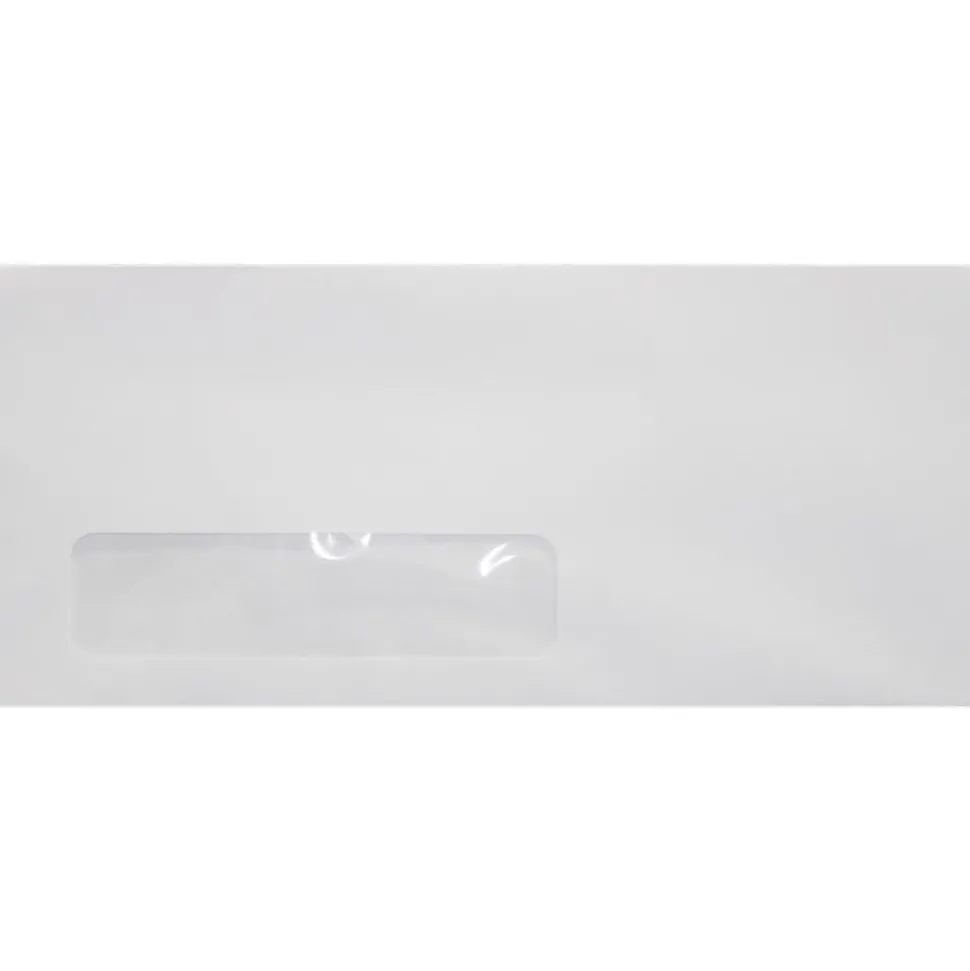 JAM PAPER #10 Window Envelopes (4 1/8 x 9 1/2), 24lb., Bright White, Laser Safe, 1000/pack