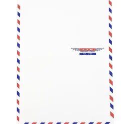 JAM Paper 9 x 12 Airmail Open End Catalog Envelopes, White, 50/Pack (1430744I)