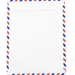 JAM Paper 9 x 12 Airmail Open End Catalog Envelopes, White, 25/Pack (1430744)