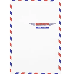 JAM Paper 6 x 9 Airmail Open End Catalog Envelopes, White, 50/Pack (1430743I)