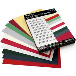 JAM PAPER 8.5" x 11" Cardstock, 100lb, Holiday Variety Pack, 100/pack (81211-C-HLDY-1)
