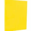 JAM PAPER 8.5" x 11" Color Cardstock, 65lb, Yellow, 100/pack (104018G)