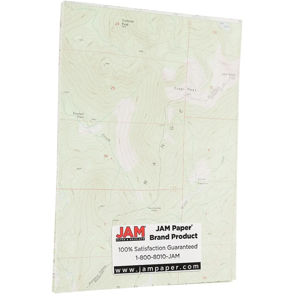JAM Paper 8.5" x 11" Color Multipurpose Paper, 8 lbs., Multicolor, 100 Sheets/Ream (163969C)