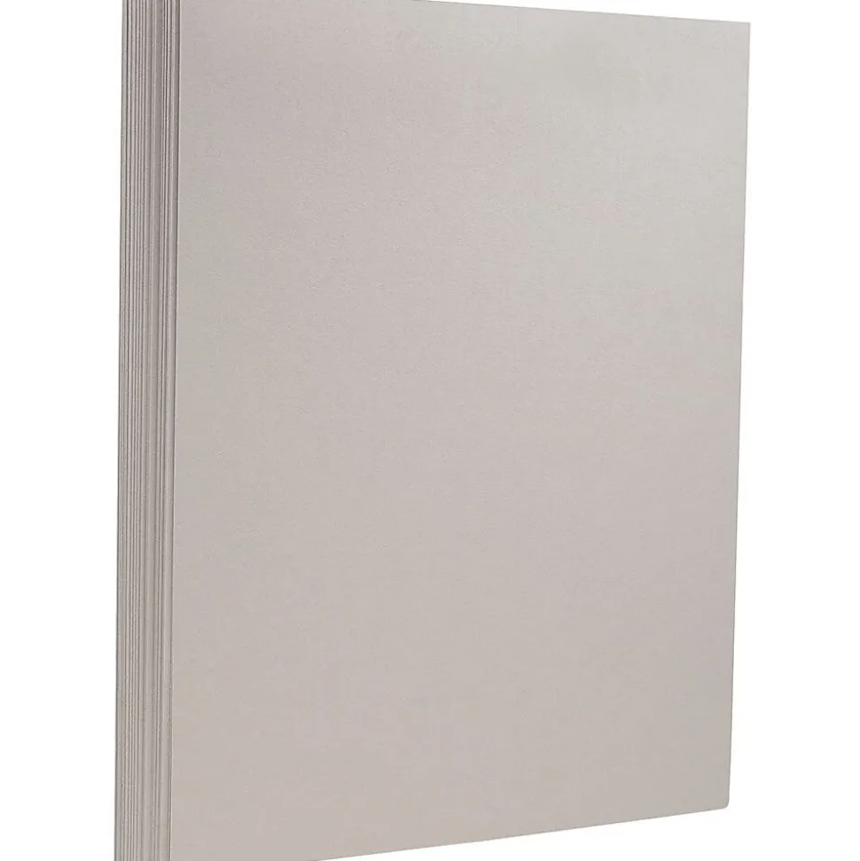 JAM Paper 8.5" x 11" Color Multipurpose Paper, 28 lbs., Light Grey, 500 Sheets/Ream (64432380B)