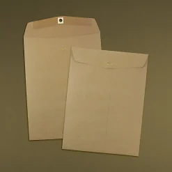 JAM Paper 9 x 12 Kraft Open End Catalog Envelopes with Clasp Closure, Brown Kraft Paper Bag, 10/Pack (563120849A)