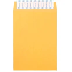 JAM Paper 7.5 x 10.5 Kraft Open End Catalog Envelopes with Peel and Seal Closure, Brown Kraft Manila, Bulk 500/Box (13034230C)
