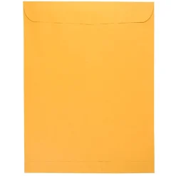 JAM Paper 11.5 x 14.5 Kraft Open End Catalog Envelopes with Peel and Seal Closure, Brown Kraft Manila, Bulk 500/Box (13034235c)