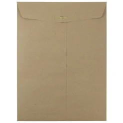 JAM Paper 9 x 12 Kraft Open End Catalog Envelopes with Clasp Closure, Brown Kraft Paper Bag, Bulk 1000/Carton (563120849C)
