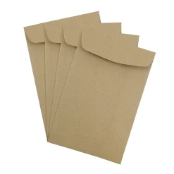 JAM Paper 6 x 9 Kraft Open End Catalog Envelopes, Brown Kraft Paper Bag, 100/Pack (51286524)