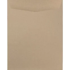 JAM Paper 9" x 12" Kraft Open End Catalog Envelopes, Brown Kraft Paper Bag, 10/Pack (38288)