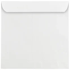 JAM Paper 11.5" x 11.5" Large Square Invitation Envelopes, White, 25/Pack (3992321)