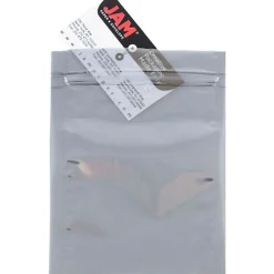 JAM Paper 4 x 6 Open End Catalog Foil Envelopes with Zip Closure, Clear, 25/Pack (30046A58A1)