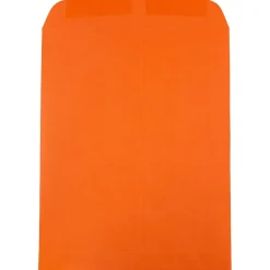 JAM Paper 9 x 12 Open End Catalog Colored Envelopes, Orange Recycled, 50/Pack (80410i)