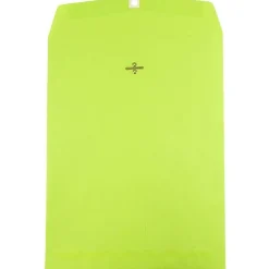 JAM Paper 10 x 13 Open End Catalog Colored Envelopes with Clasp Closure, Ultra Lime Green, 25/Pack (v0128186a)