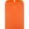 JAM Paper 10 x 13 Open End Catalog Colored Envelopes with Clasp Closure, Orange Recycled, 50/Pack (913745i)