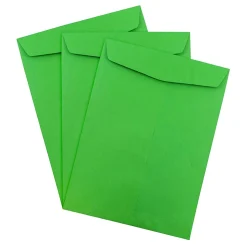 JAM Paper 9 x 12 Open End Catalog Colored Envelopes, Green Recycled, 50/Pack (80402i)