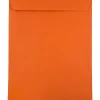 JAM Paper 10 x 13 Open End Catalog Colored Envelopes, Orange Recycled, 25/Pack (87766a)