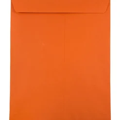 JAM Paper 10 x 13 Open End Catalog Colored Envelopes, Orange Recycled, 50/Pack (87766i)