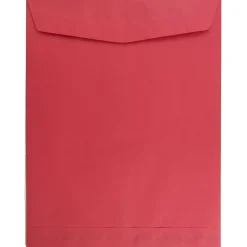 JAM Paper 10 x 13 Open End Catalog Colored Envelopes, Red Recycled, 25/Pack (v0128192a)