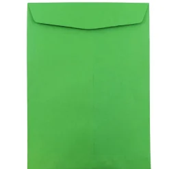JAM Paper 10 x 13 Open End Catalog Colored Envelopes, Green Recycled, 25/Pack (v0128190a)