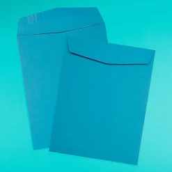 JAM Paper 10 x 13 Open End Catalog Colored Envelopes, Blue Recycled, 25/Pack (87725a)