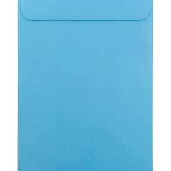 JAM Paper 10 x 13 Open End Catalog Colored Envelopes, Blue Recycled, 50/Pack (87725i)
