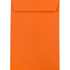 JAM Paper 6 x 9 Open End Catalog Colored Envelopes, Orange Recycled, 50/Pack (88129i)