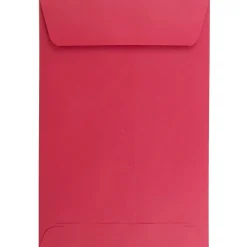 JAM Paper 6 x 9 Open End Catalog Colored Envelopes, Red Recycled, 100/Pack (V0128139)