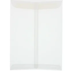 JAM Paper 9 x 12 Open End Catalog Translucent Vellum Envelopes, Clear, 100/Pack (2851376)