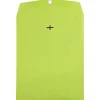 JAM Paper 10 x 13 Open End Catalog Colored Envelopes with Clasp Closure, Ultra Lime Green, 100/Pack (V0128186)