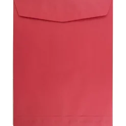 JAM Paper 10 x 13 Open End Catalog Colored Envelopes, Red Recycled, 100/Pack (V0128192)