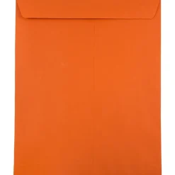 JAM Paper 10 x 13 Open End Catalog Colored Envelopes, Orange Recycled, 100/Pack (87766)