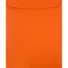 JAM Paper 9 x 12 Open End Catalog Colored Envelopes, Orange Recycled, 100/Pack (80410)
