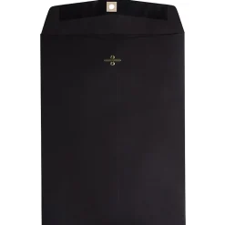 JAM Paper 9" x 12" Open End Catalog Envelopes with Clasp Closure, Black, 10/Pack (73854B)