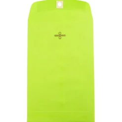JAM Paper 6" x 9" Open End Catalog Colored Envelopes with Clasp Closure, Ultra Lime Green, 10/Pack (V0128133B)