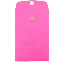 JAM Paper 6" x 9" Open End Catalog Colored Envelopes with Clasp Closure, Ultra Fuchsia Pink, 10/Pack (900909024B)