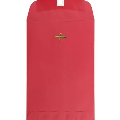 JAM Paper 6" x 9" Open End Catalog Colored Envelopes with Clasp Closure, Red Recycled, 10/Pack (87881B)