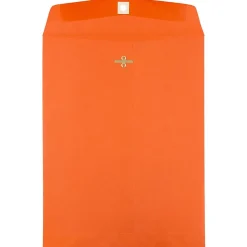 JAM Paper 10" x 13" Open End Catalog Colored Envelopes with Clasp Closure, Orange Recycled, 10/Pack (913745B)