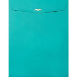 JAM Paper 9" x 12" Open End Catalog Colored Envelopes with Clasp Closure, Sea Blue Recycled, 10/Pack (900906997B)
