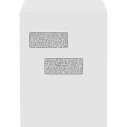 JAM Paper 9 x 12 Open End Double Window Envelopes, Security Tint, 28lb, White, 250 Pack (912DW-28WST-250)